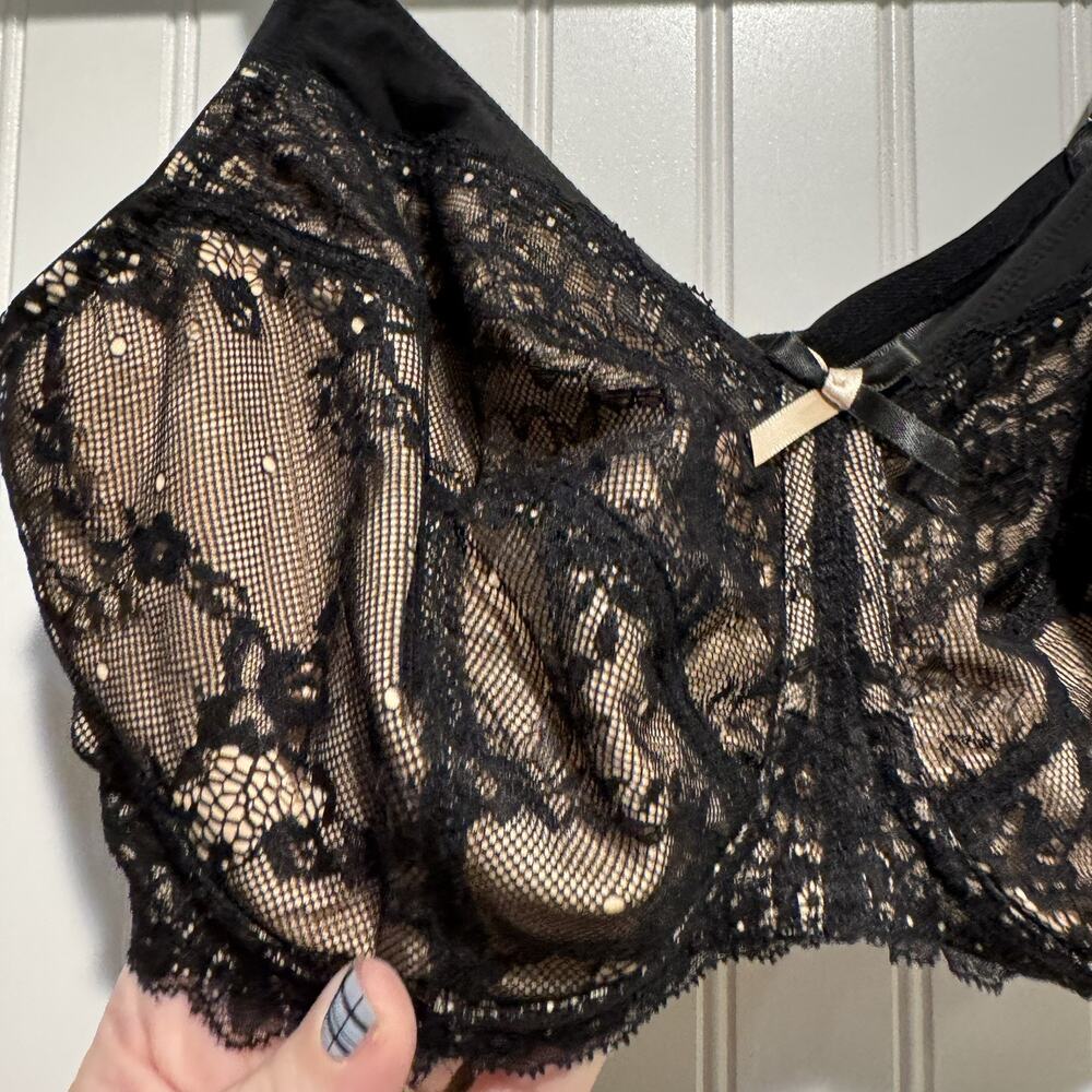 Panache Sophie Nursing Bra Black Lace Size 38F - Picture 3 of 7